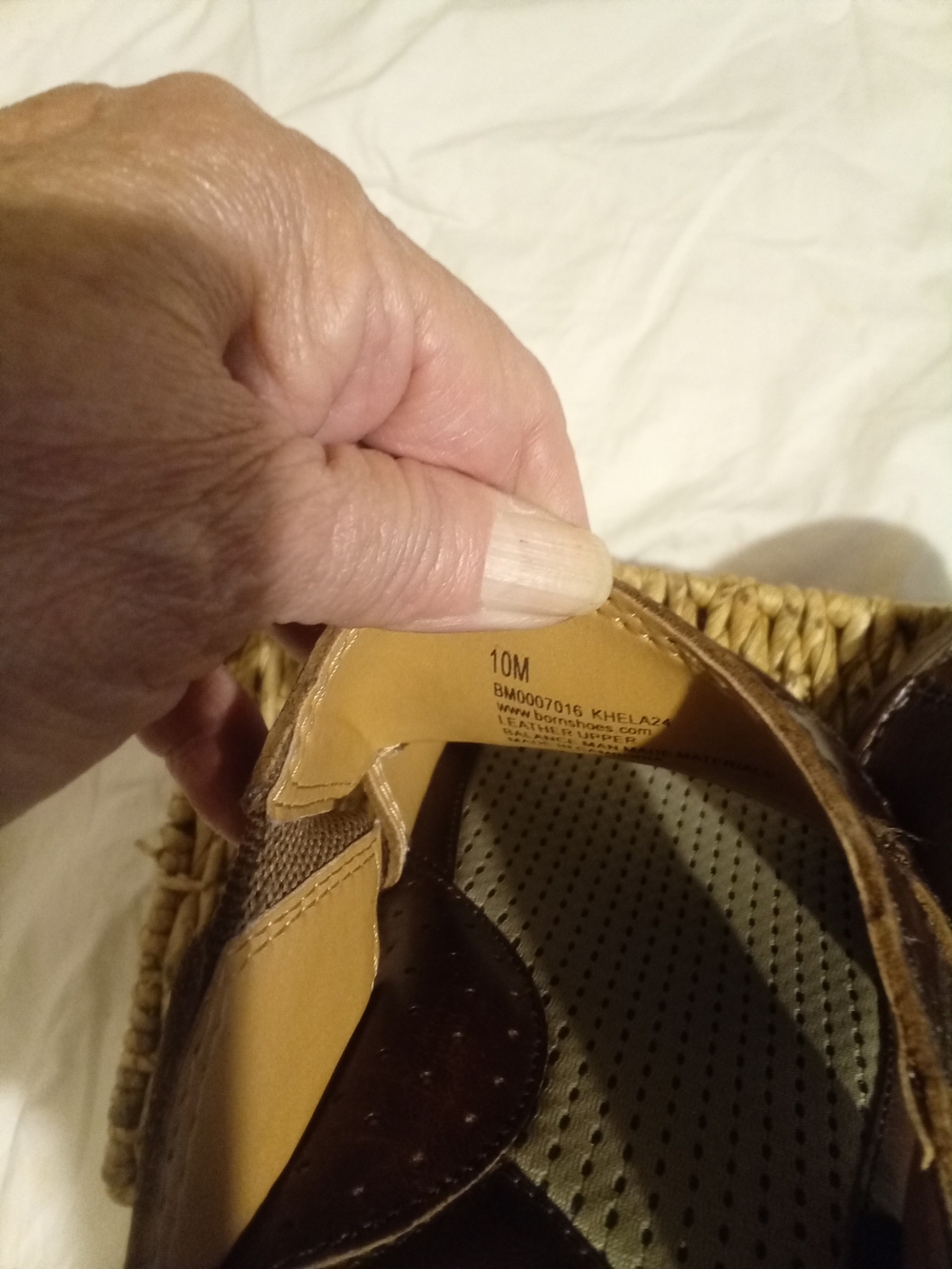 Born Men's Open-Toe Leather Slide Sandals in Brown Sz 10M - Picture 8 of 9